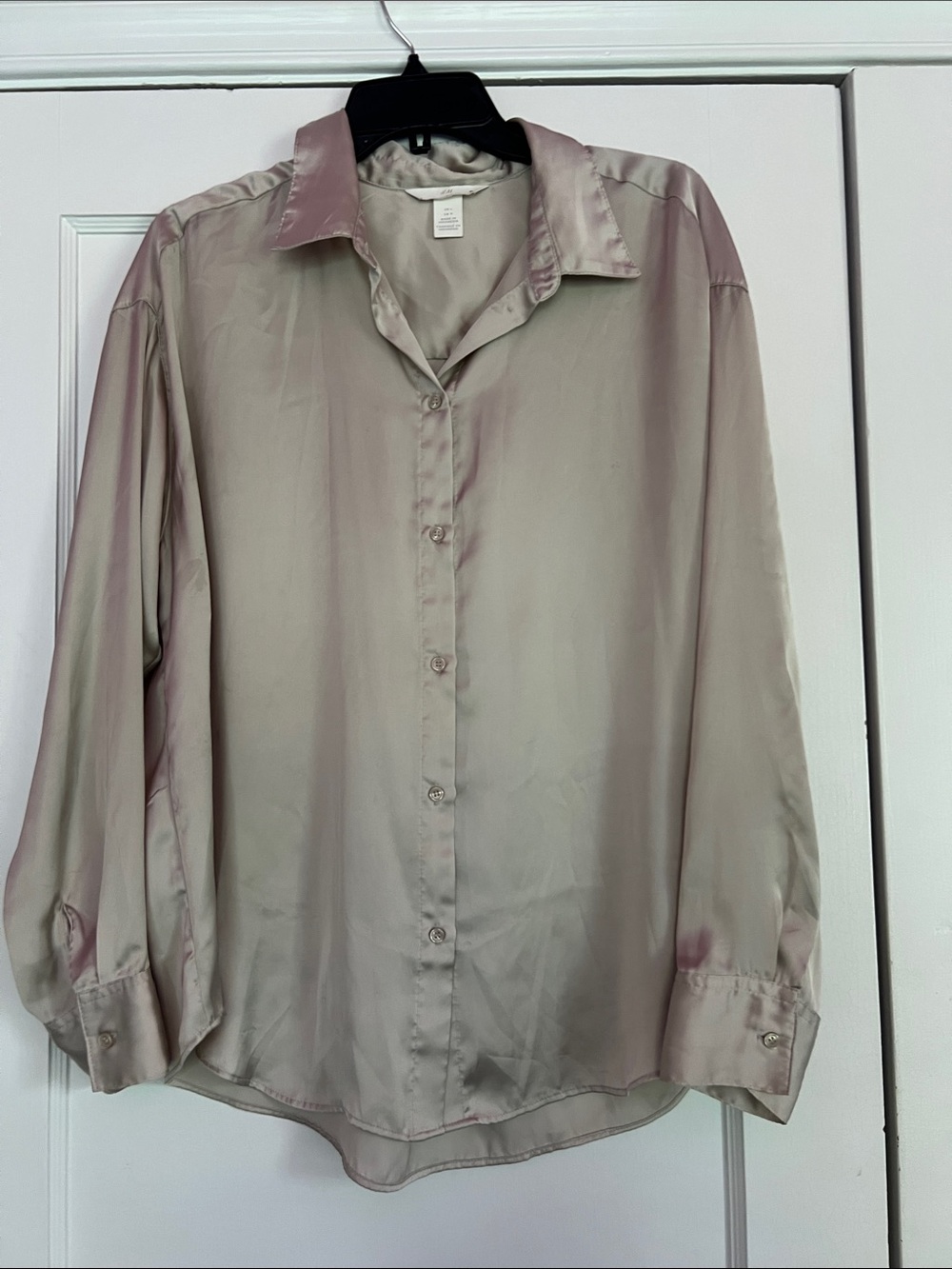 H&M Champagne Satin Blouse